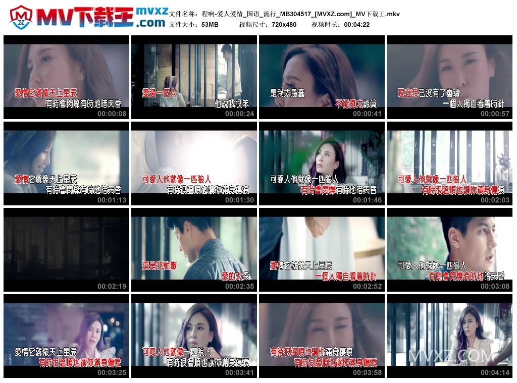 程响-爱人爱情_国语_流行_MB304517